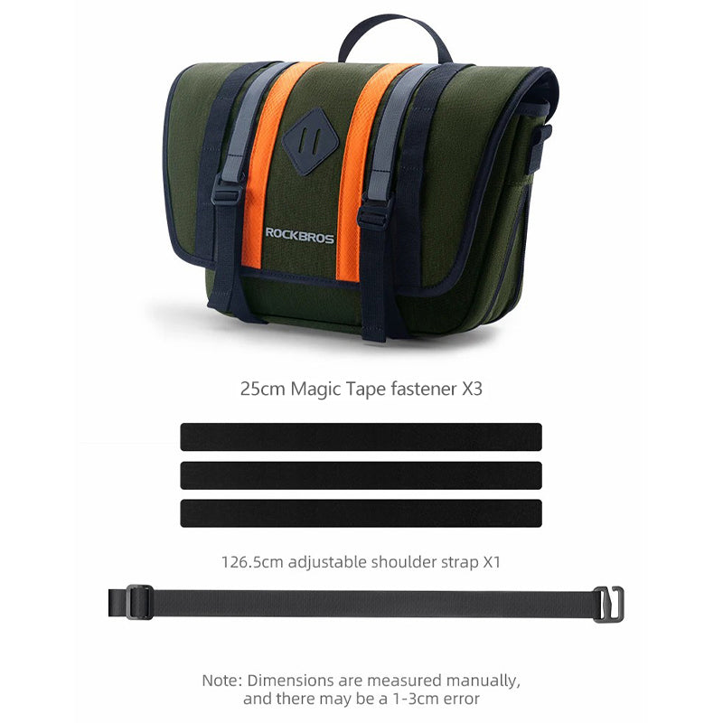 ROCKBROS W004 4L Expandable Capacity Reflective Bike Front Bag with Shoulder Strap ROCKBROS W004 4L Expandable Capacity Reflective Bike Front Bag with Shoulder Strap